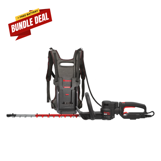 Kress 48 cm Hedge Trimmer KG259E + 1 3 A Charger + 2 x 2 Ah battery Bundle Deal