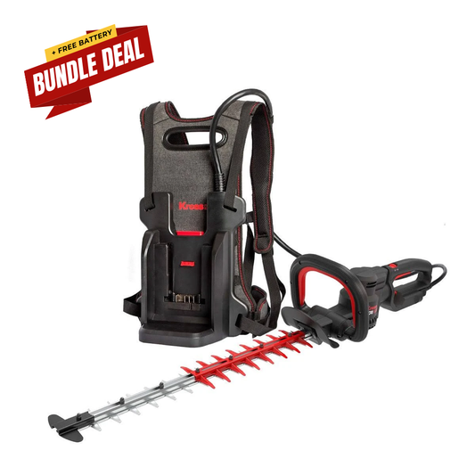 Kress 67 cm Hedge Trimmer KG260E + 1 3 A Charger + 2 x 2 Ah battery Bundle Deal