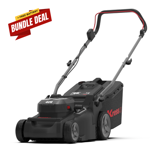 Kress 40V 37 cm Cordless Brushless Push Lawn mower — Bundle Deal