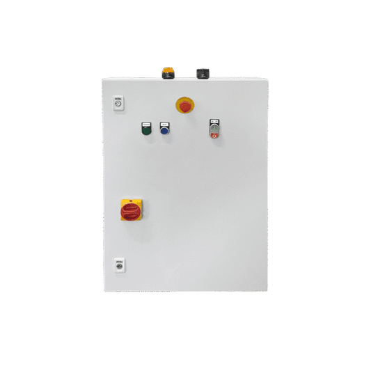 Range Servant control cabinet for a large golf ball ditch