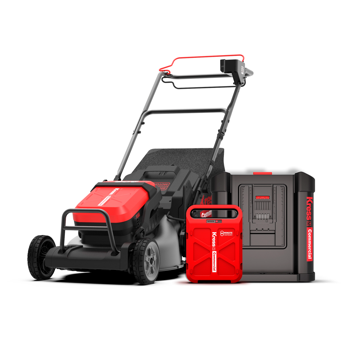 Kress 60V Commercial mower virtual kit with KC711.9, KAC810 battery and KAC840 charger