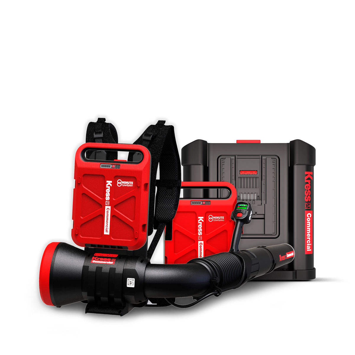 Kress 60V Commercial backpack blower virtual kit with KC500.9, KAC810 battery and KAC840 charger